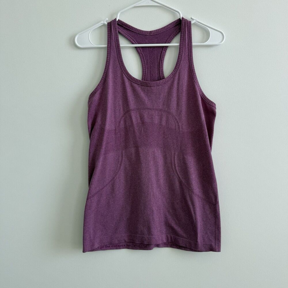 Lululemon Swiftly Tech Racerback Tank Top Purple Plum Activewear Summer Sz 8